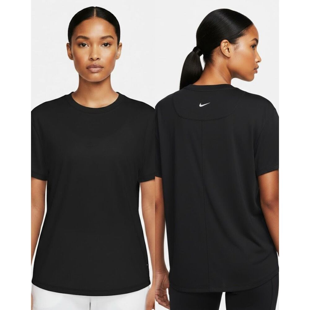#21. Nike NWT CURVY One Relaxed Dri-FIT Short-Sleeve Top Black